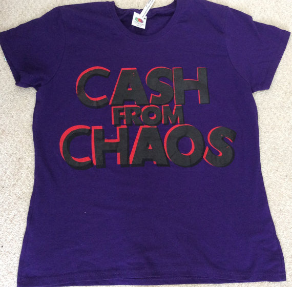 Cash From Chaos - Classic Seditionaries Punk T-shirt - Purple Tee Sm36 ...