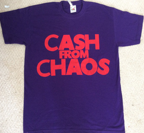 Cash From Chaos - Classic Seditionaries Punk T-shirt - Purple Tee Sm36 ...