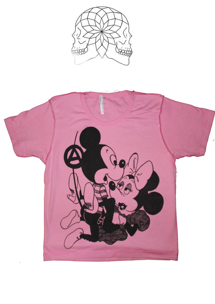Mickey And Minnie Sex Seditionaries Punk T Shirt Pink The Pirates
