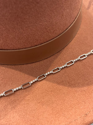 Solei Chain Bracelet {Silver} - Leona Ruby