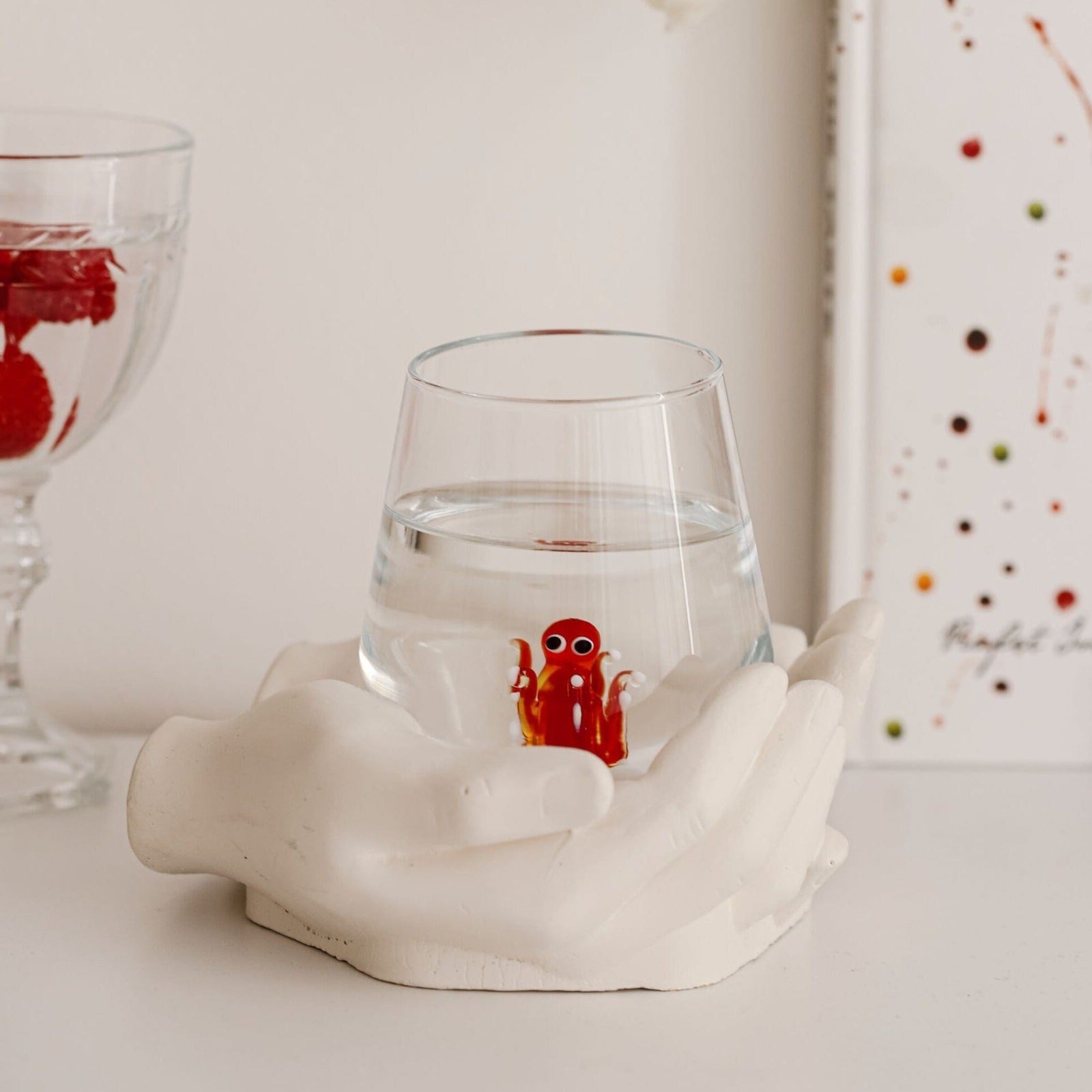 Tiny Animal Wine Glass, Ghost - Luke Adams Glass Blowing Studio