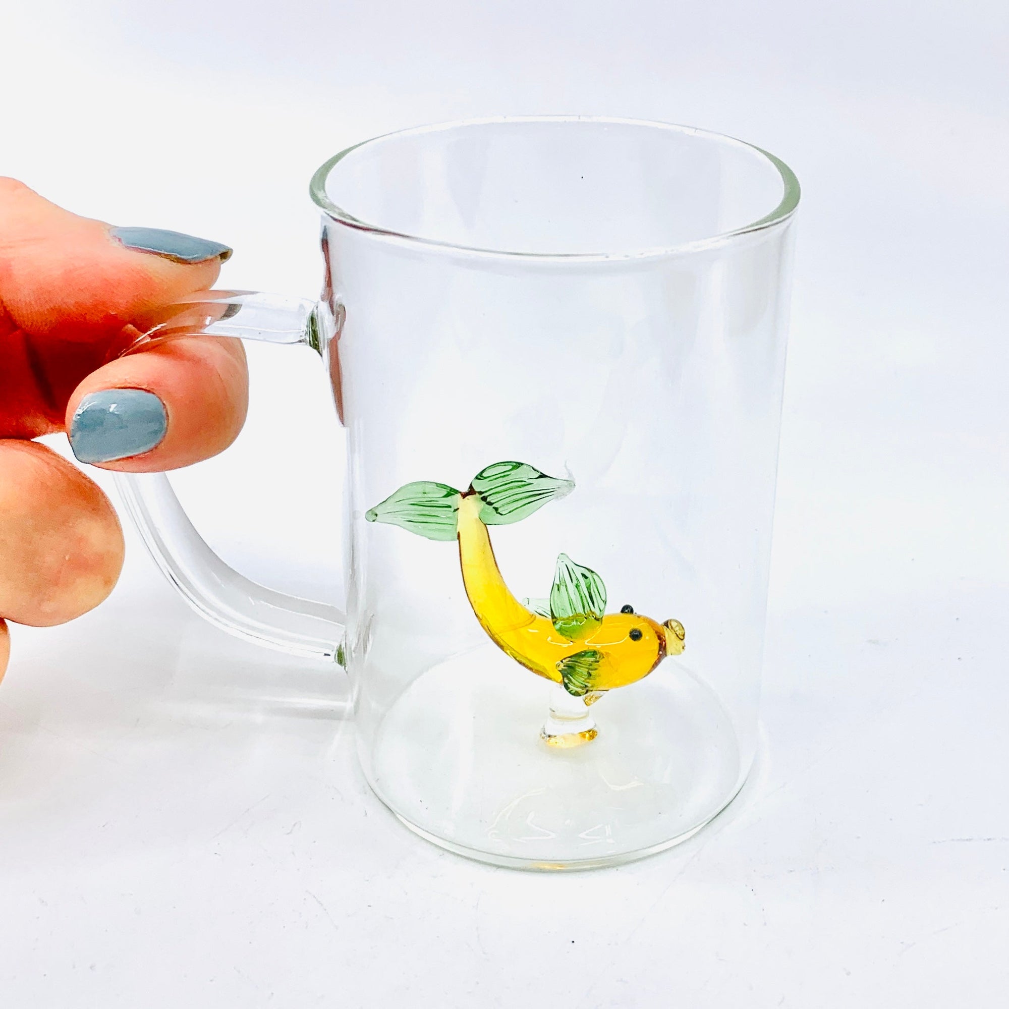 Tiny Animal Glass Straw, Candy Cane - Luke Adams Glass Blowing Studio