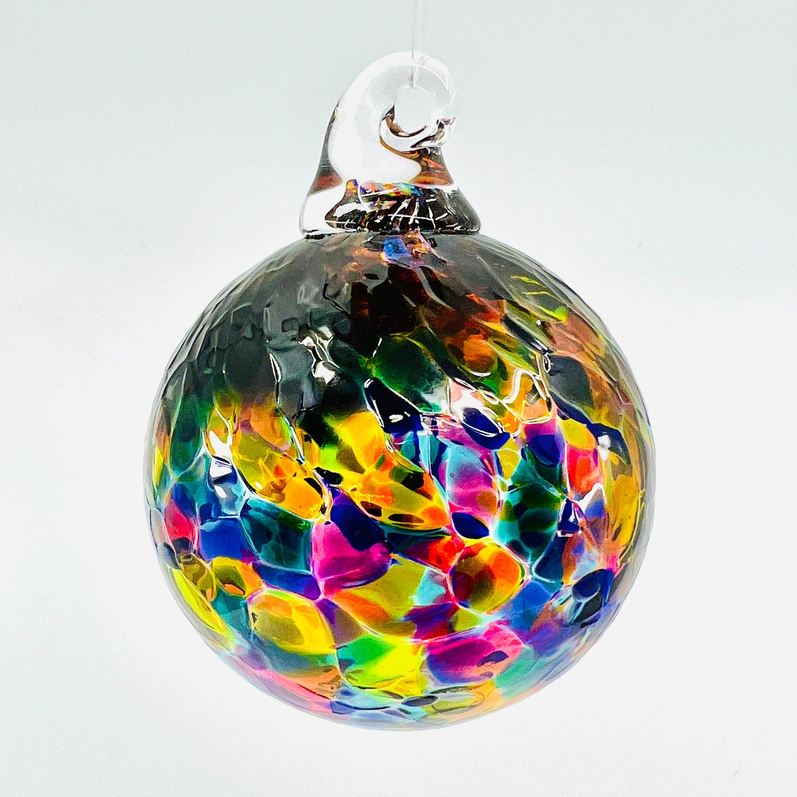 Mini Holiday Ornament, Holly - Luke Adams Glass Blowing Studio
