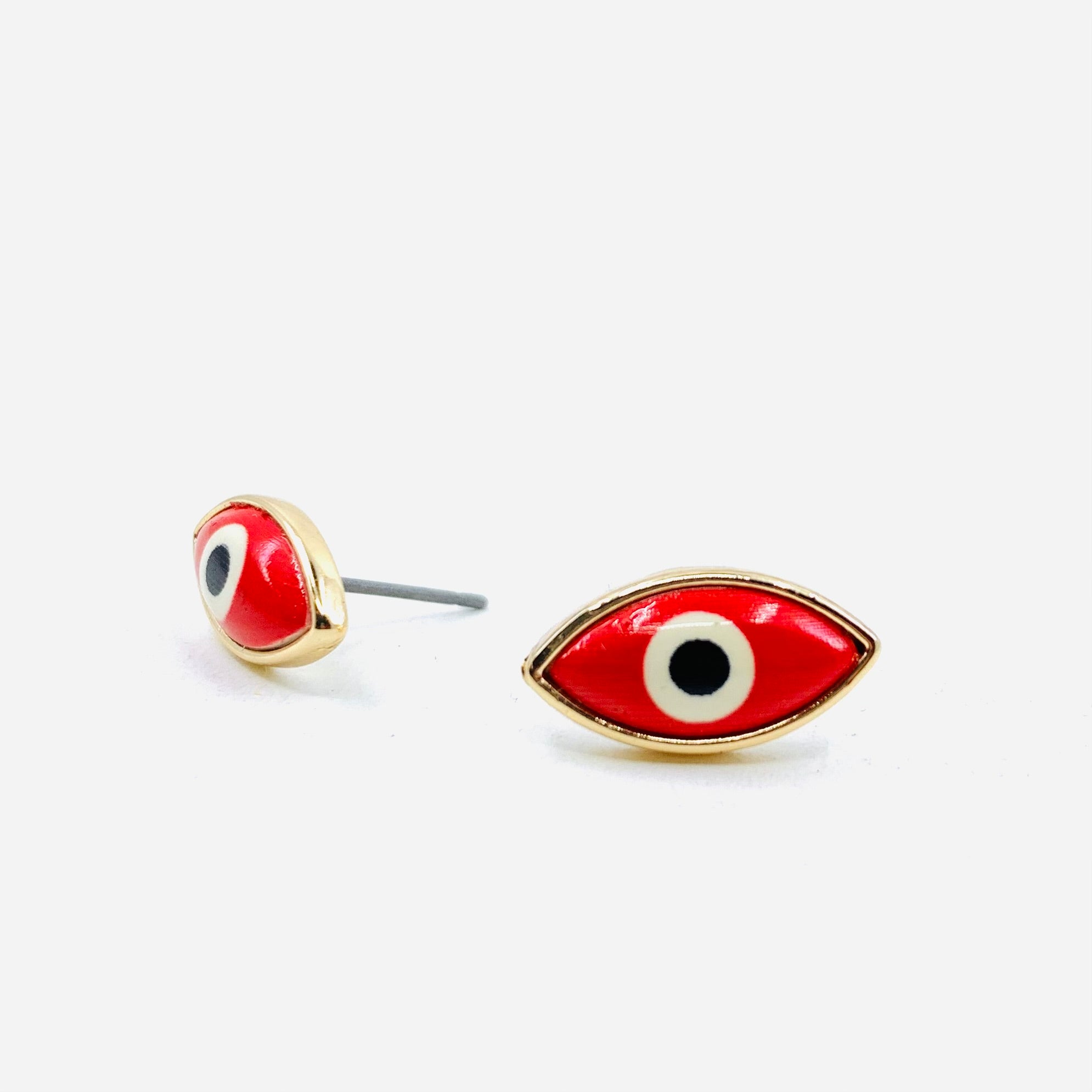 red stud earrings