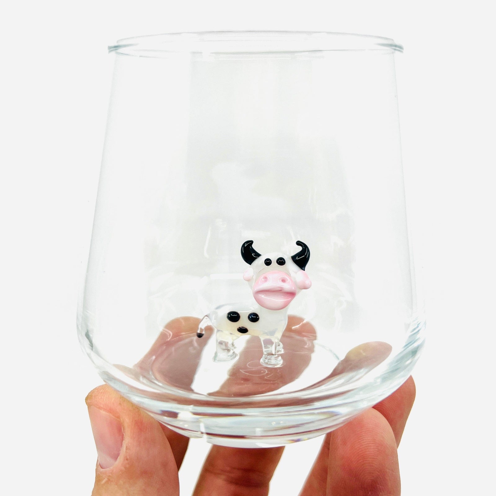 Drinking Glass Set of 2 with Christmas Tree and Snowman Figurines –  MiniZooUSA