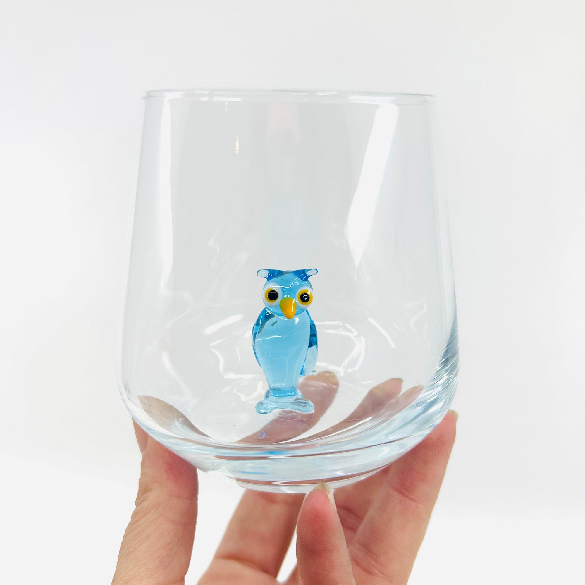 Tiny Animal Wine Glass, Ricky Mouse - Luke Adams Glass Blowing Studio