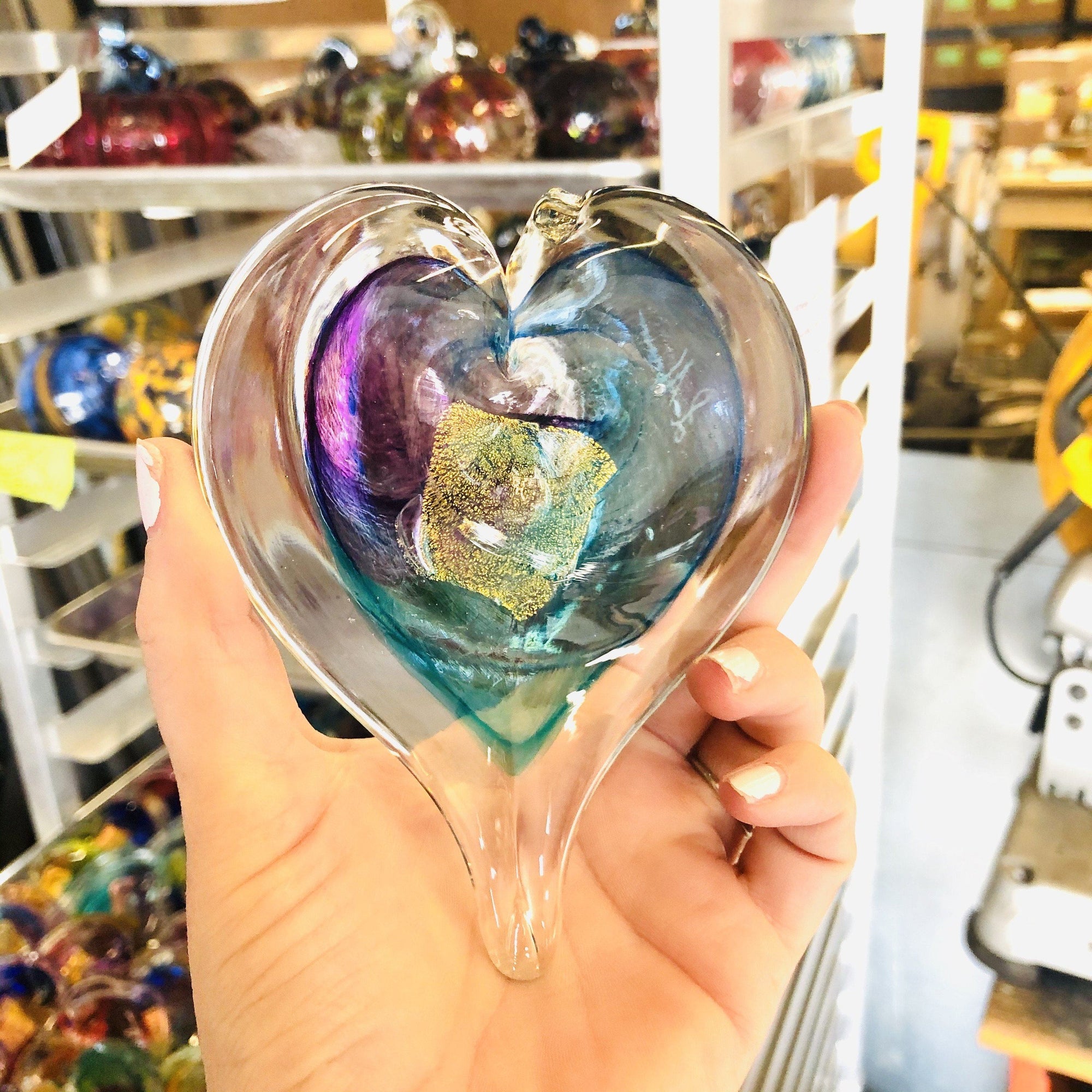 Glass Heart Second - Luke Adams Glass Blowing Studio