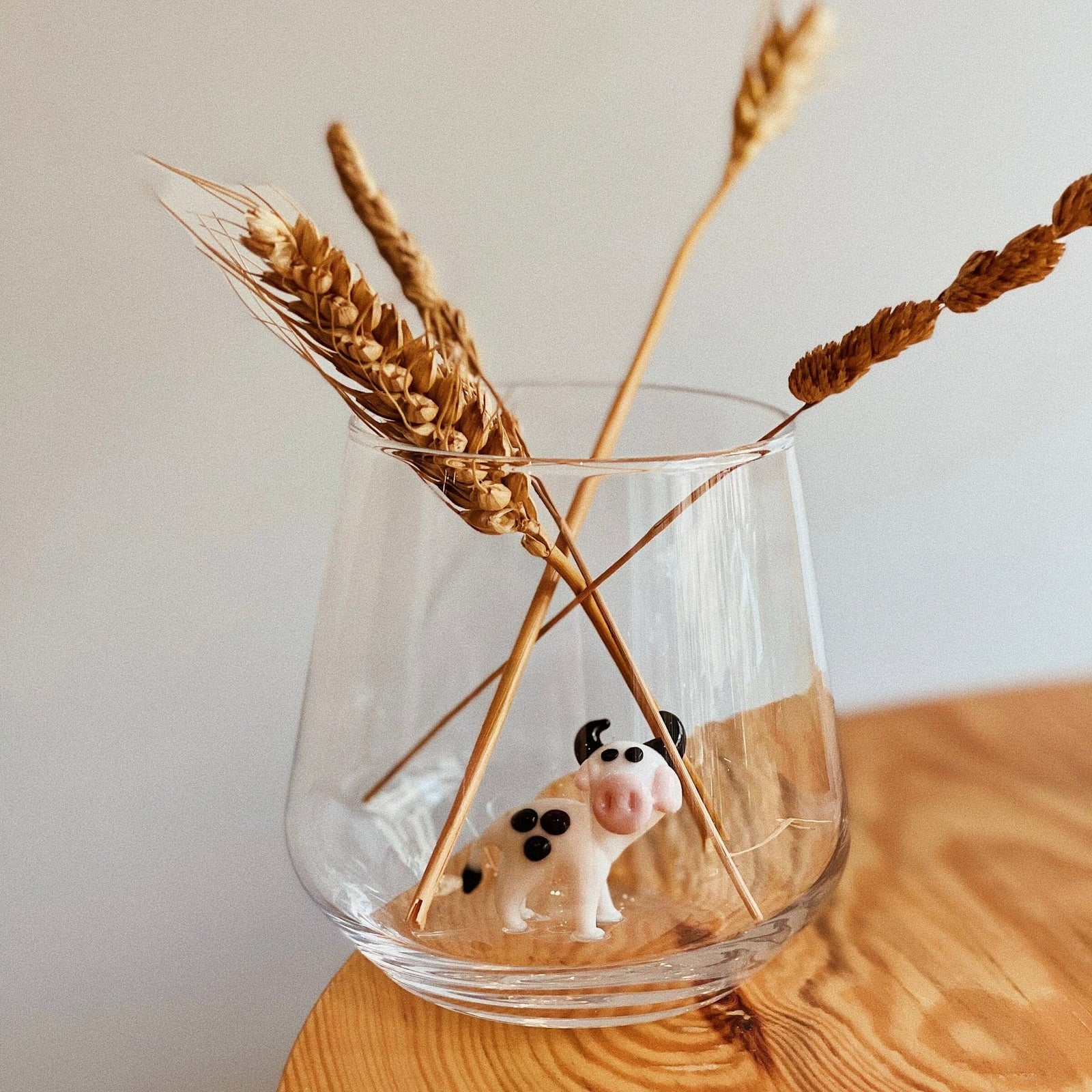 Tiny Animal Wine Glass, Ricky Mouse - Luke Adams Glass Blowing Studio