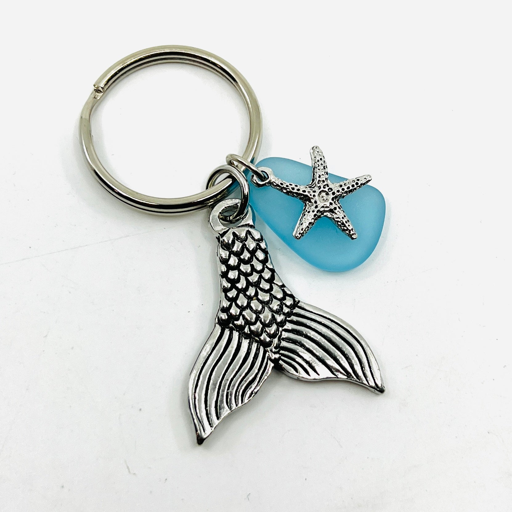 LAST ONE Pewter Mermaid Tail Keychain LO-51