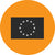 A Graphic of the EU flag in a yellow circle, next to a section about European Delivery 