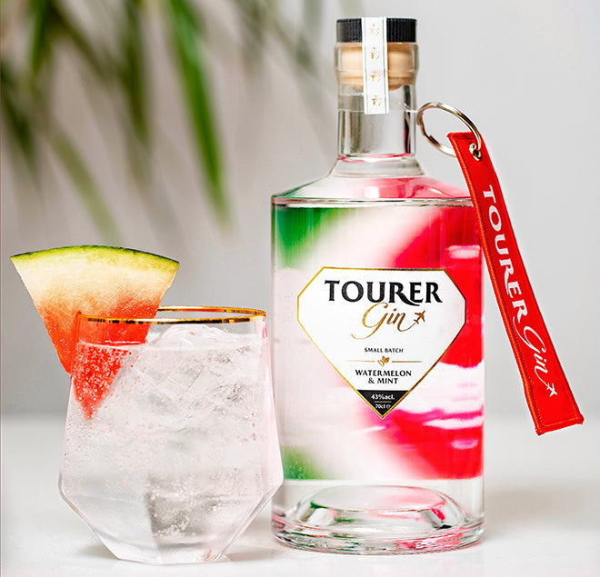 Tourer Gin, watermelon flavoured gin with a watermelon cocktail