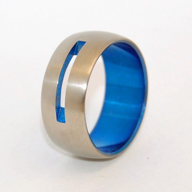 Minter + Richter | Titanium Rings - Let Your Love Shine Through Blue ...
