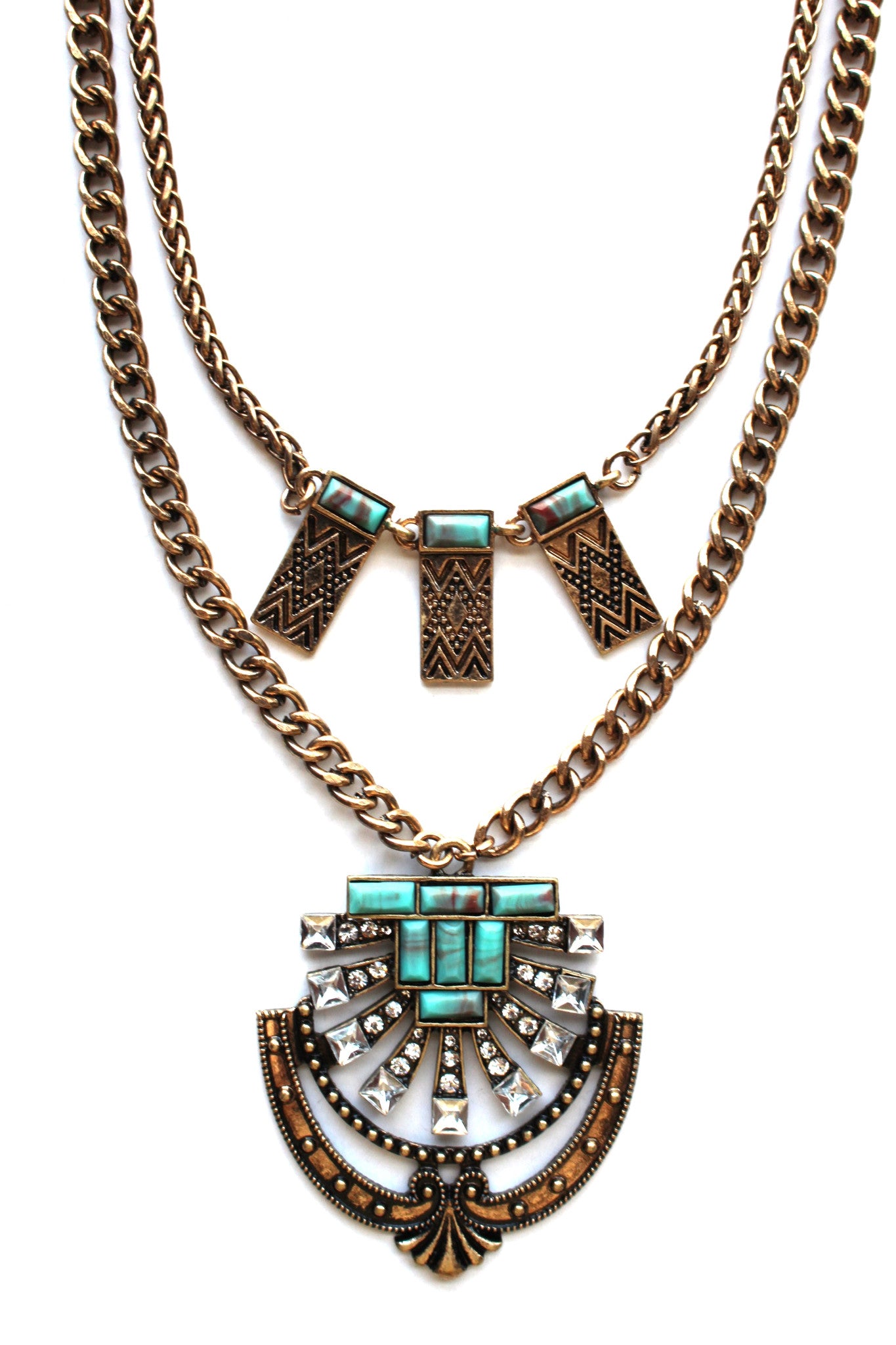 Layered Warrior Stone Necklace – KAY K COUTURE