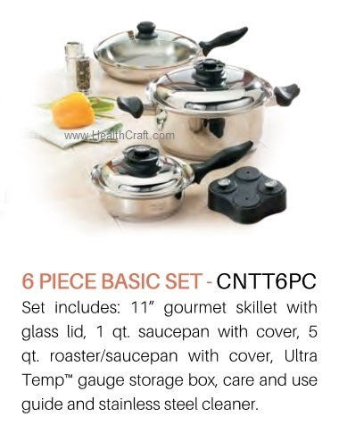 Nutricraft Chef Set, Titanium Stainless Steel (316Ti), Made in U.S.A.