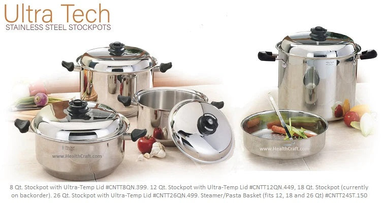 Nutricraft Chef Set, Titanium Stainless Steel (316Ti), Made in U.S.A.