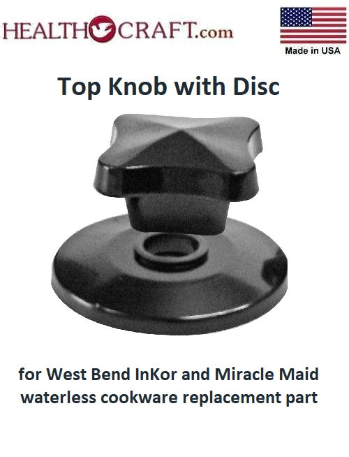 InKor, Miracle Maid, Vita Craft, Renaware COVER KNOB and DISC West Bend Waterless Cookware Replacement Part