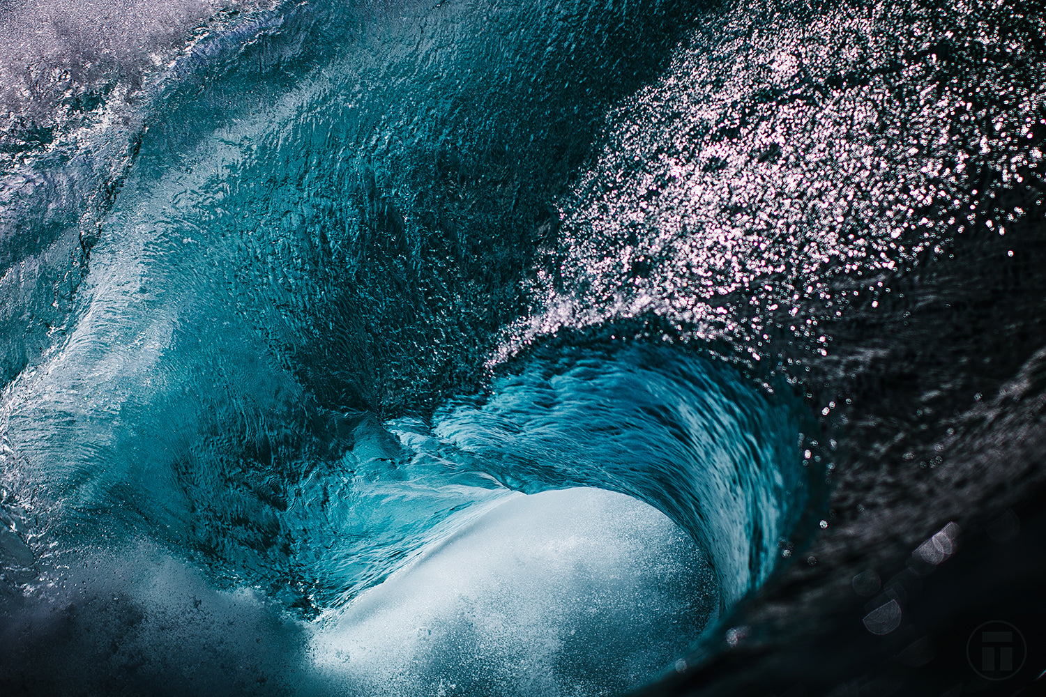 Tight shot of a waves lip with the Canon 50mm f/1.2 by Thurston Photo