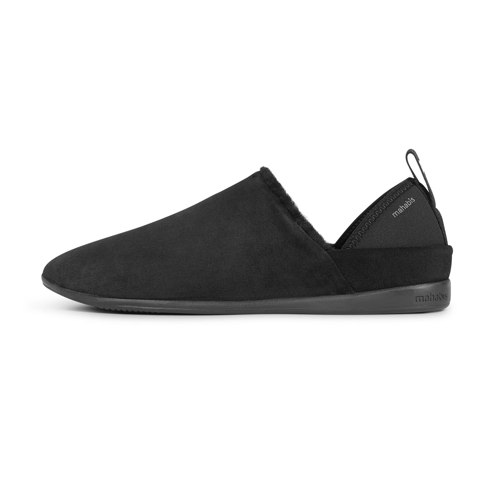 mahabis verbier in black suede