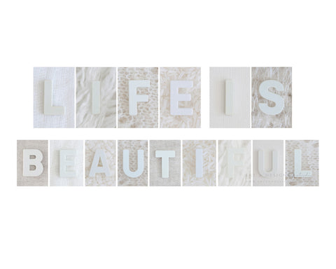 Life is Beautiful -  Minimalist Decor Wall Art personalized art print wall d_cor inspiredartprints inspired art prints custom photo gifts