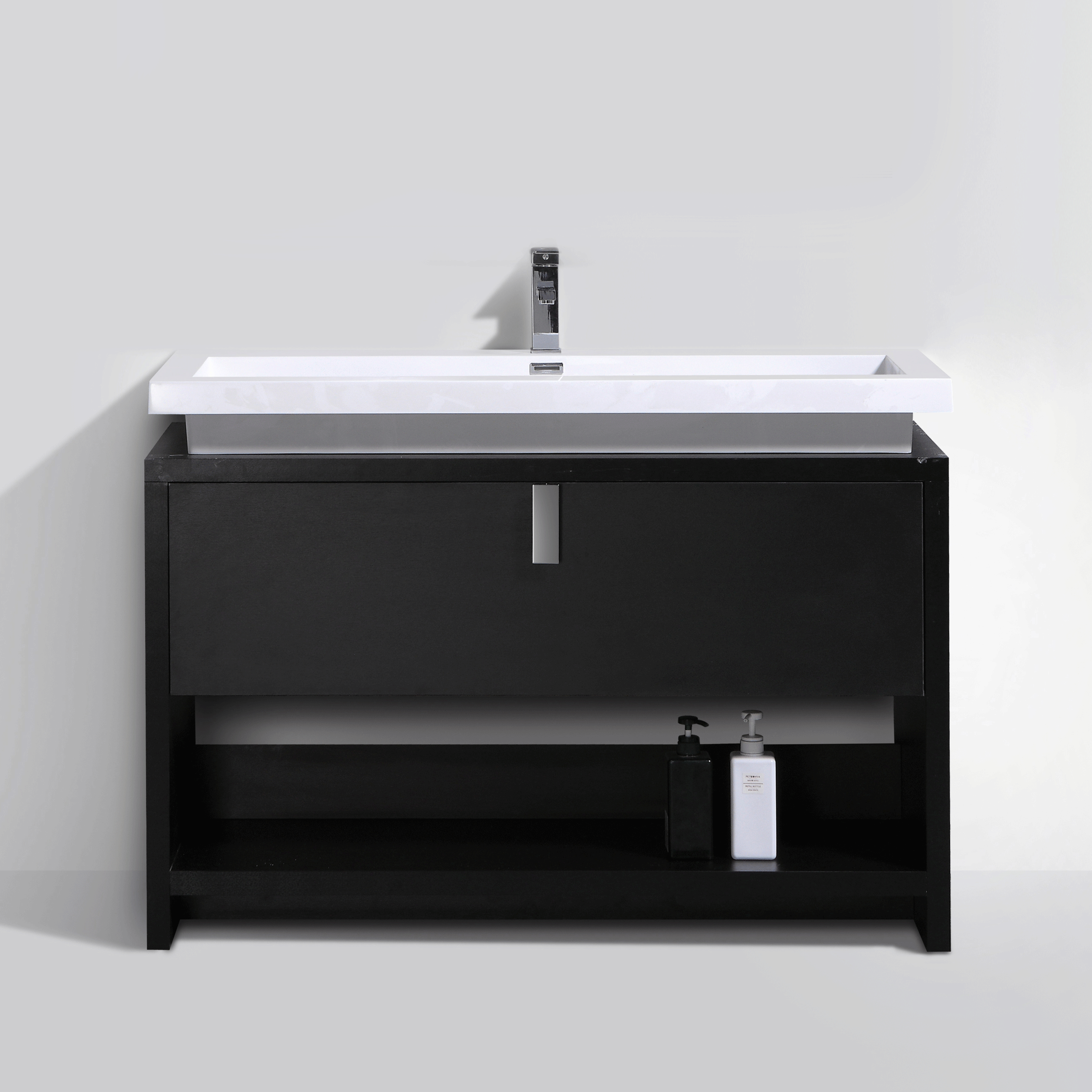 Bai 0858 Floor Standing 47 Inch Bathroom Vanity Cabinet In Black