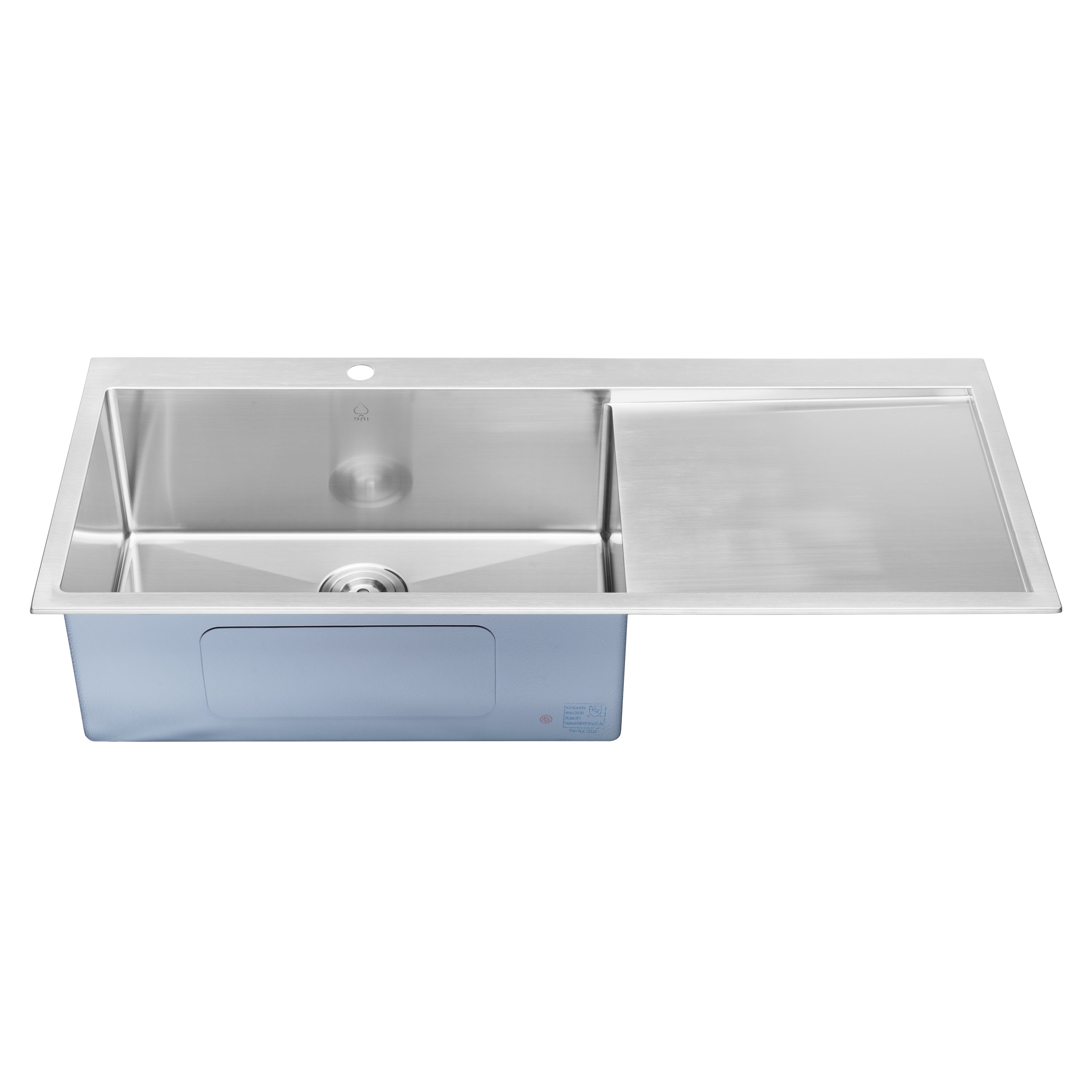 Bai 1233 48 Stainless Kitchen Sink Single Bowl Drainboard 16 Gauge