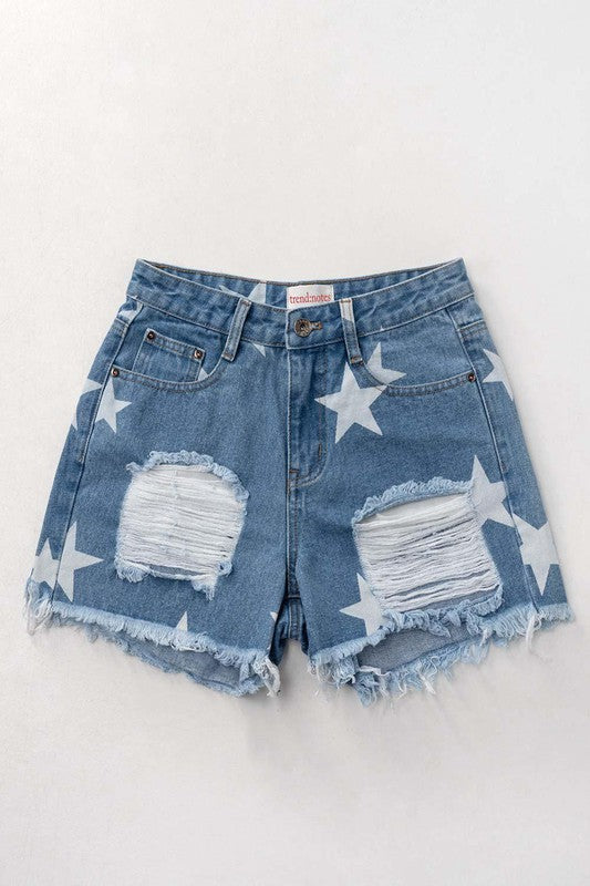 star jean shorts