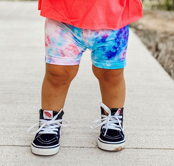 BABY BIKER SHORTS - TIE DYE – Small 