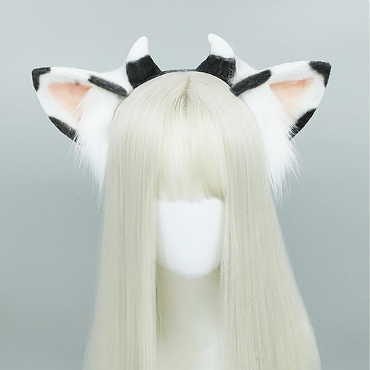  LittleLuluda Easter Party Hair Accessory Headband Gothic Lolita  Cosplay Cute Rabbit Bunny Ears Bow Lace Hair Band Headwear (Black)