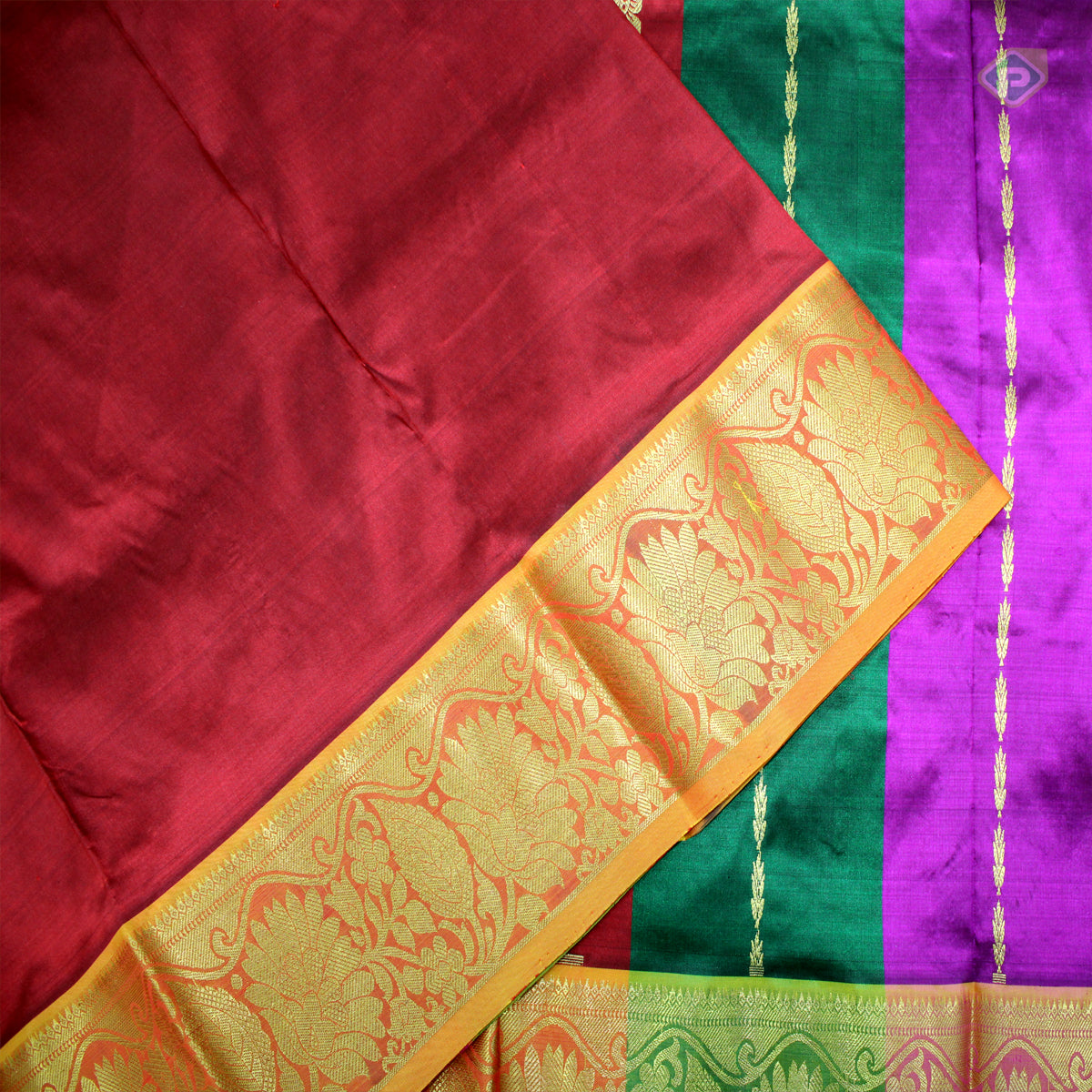 Multi Colour Eight to Ten years Pavadas – Pachaiyappas Silks Pvt Ltd.,