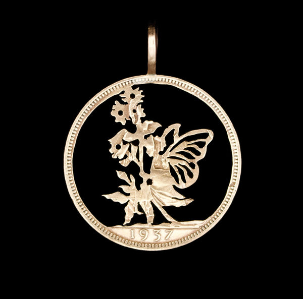 Fairy in the Daffodils - Coin Pendant