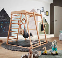 wooden indoor climbing frame