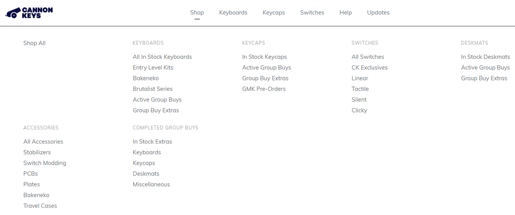 cannonkeys navigation