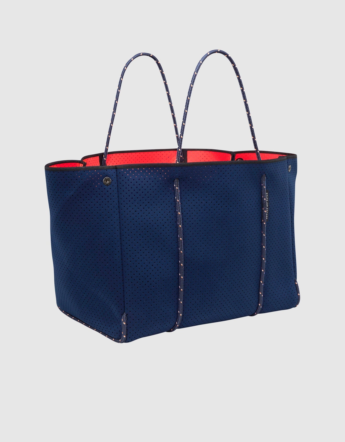 Escape™ tote | Navy & Hot Coral Dual Tone – State of Escape