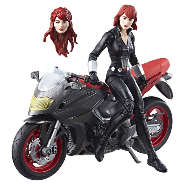Картинки по запросу Marvel Legends Series 6 inch Action Figure - Black Widow with Motorcycle