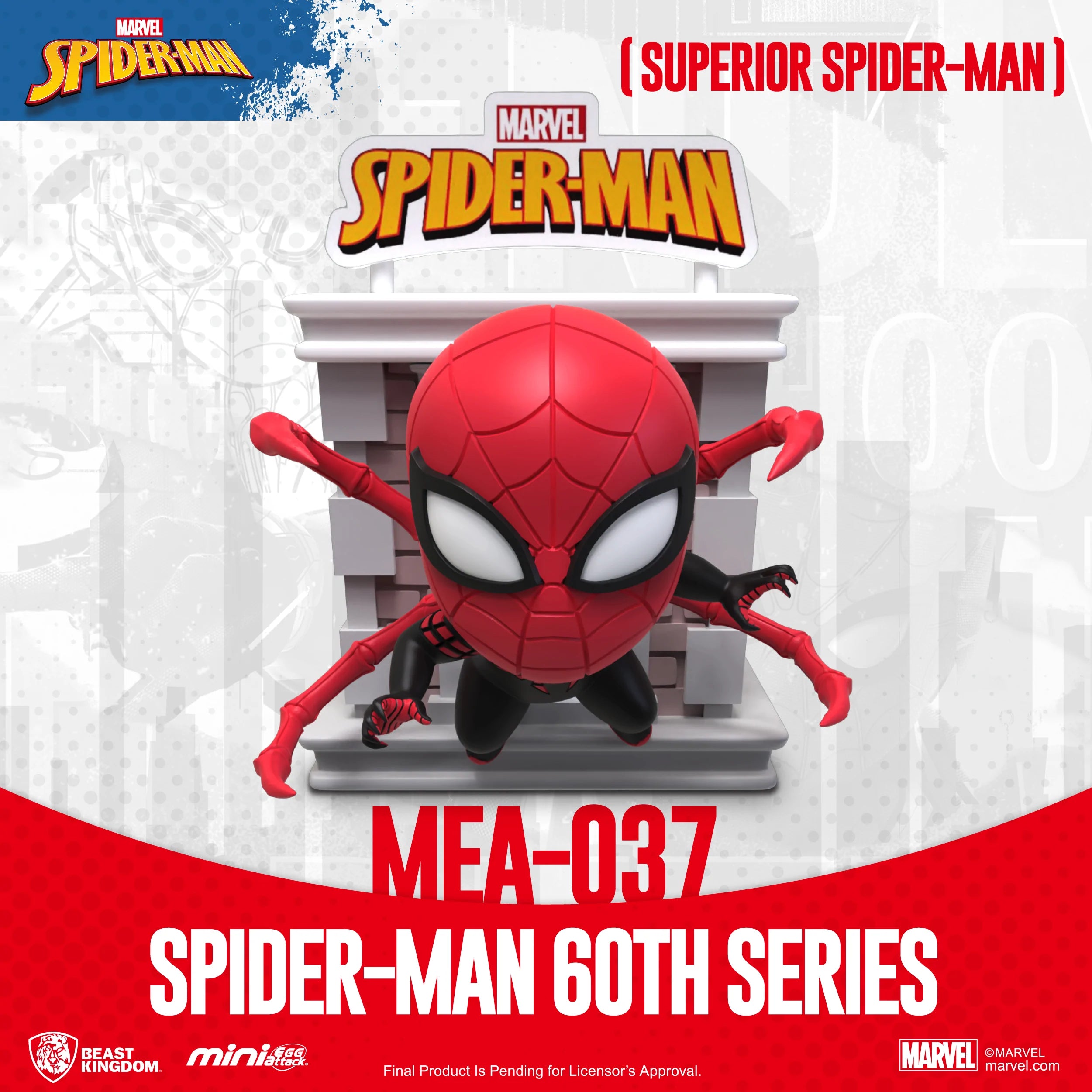 Spiderman 60th Anniversary Series Mini Egg Attack Figures Box Set