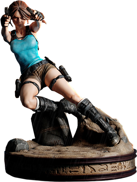 gaming heads lara croft statue