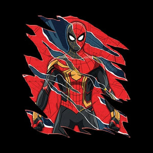 SPIDER SUITS ART - MARVEL OFFICIAL T-SHIRT.