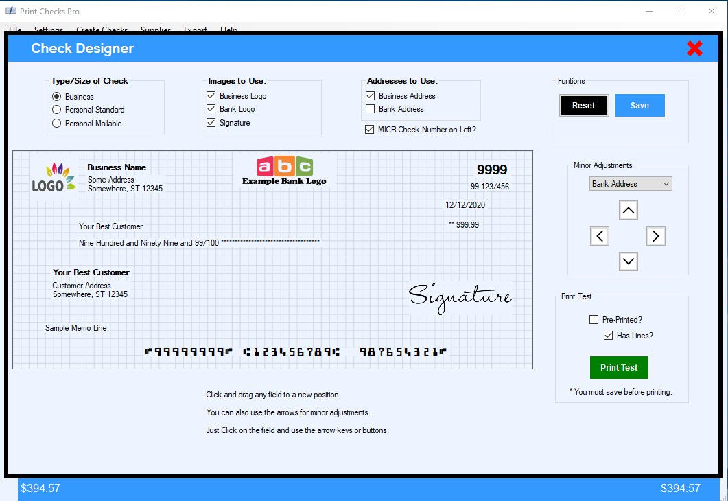 personal capital software print checks