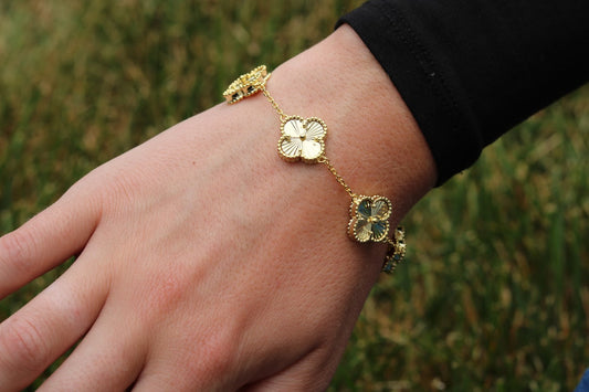 The Gold Four Leaf Clover Bracelet