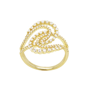 Intertwined Gold Swirled Ring