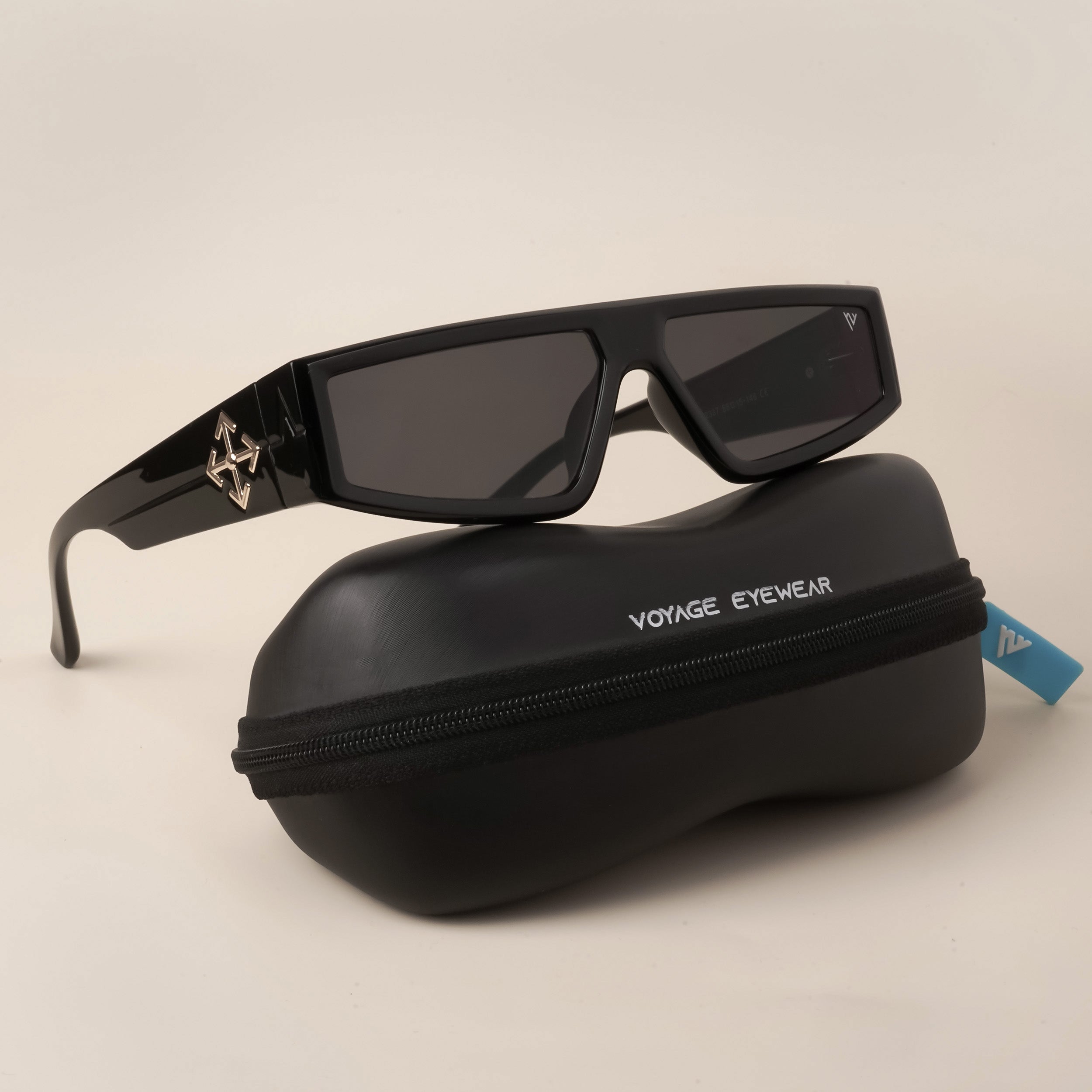 Voyage Black & Silver Retro Square Sunglasses MG2970-C1 – GoEye