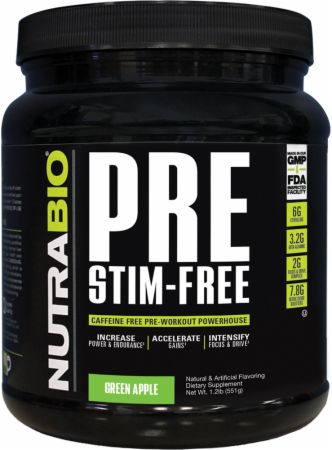 Nutrabio Pre Stim-Free Pre Workout Supplements