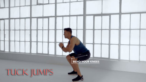 tuck jumps cardio exercise at home