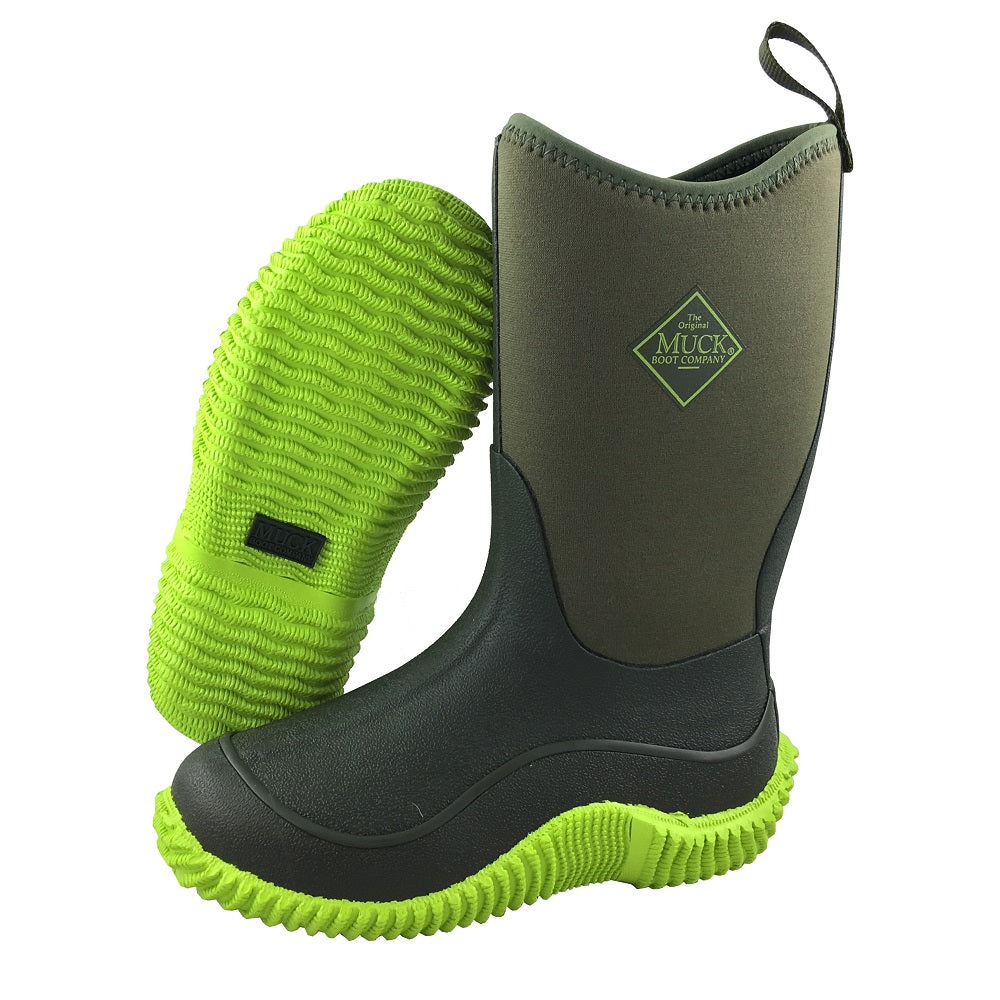 Kids Hale Muck® Boots - Moss/Lime Green 