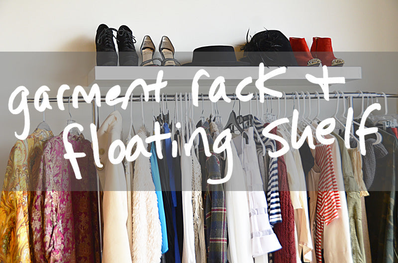 garment rack and floating shelf closet wall – Mr. Kate