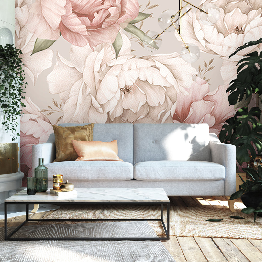 Mr Kate Watercolor Floral Peel  Stick Wallpaper Mural  Mr Kate