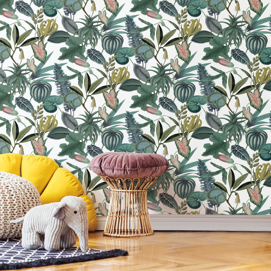 Tropical Flowers Peel and Stick Wallpaper  RoomMates Decor