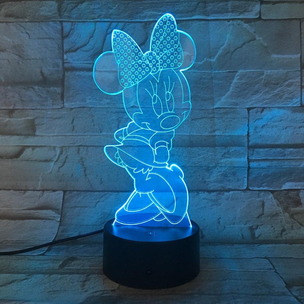 Cute Led Minnie Mouse Lamp Starlitify