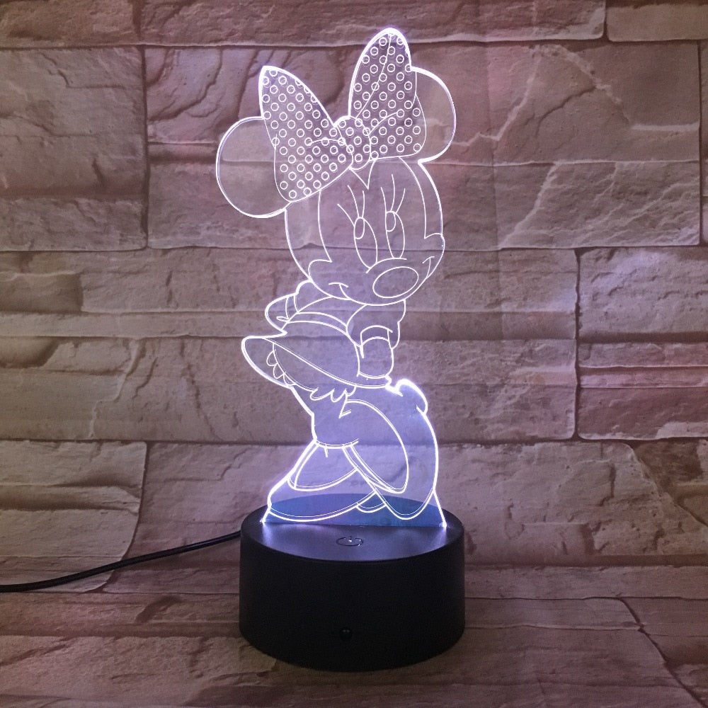 Cute Led Minnie Mouse Lamp Starlitify