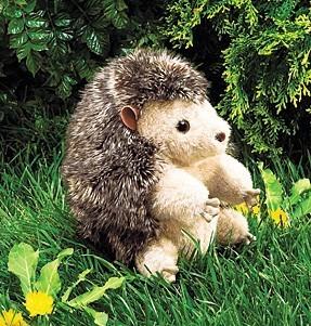 Hedgehog Hand Puppet from Folkmanis Puppets - AardvarksToZebras.com - Hedgehog Puppet